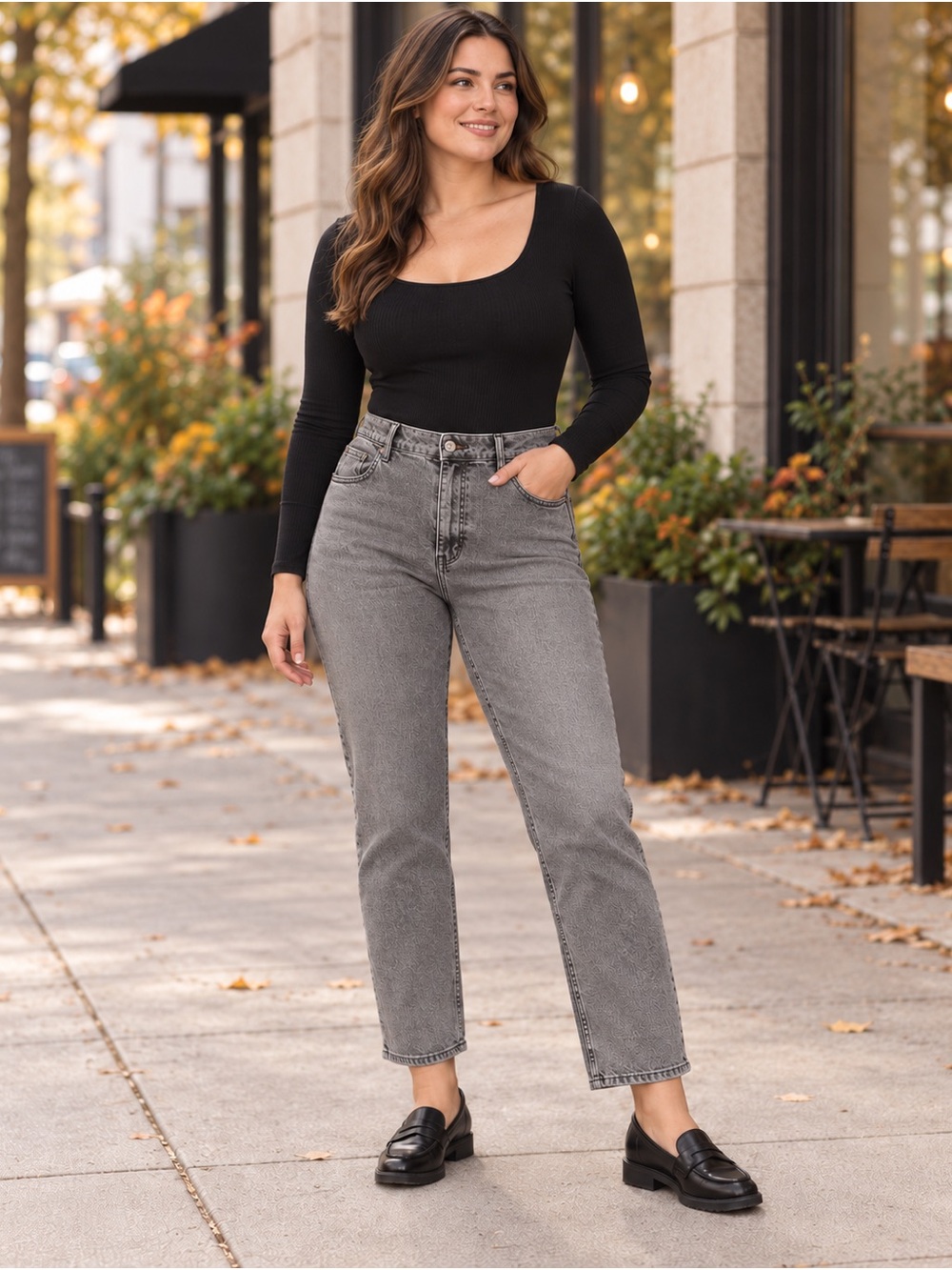 Abercrombie Curve Love Ultra High Rise Ankle Straight Jeans Gray Size 30/10